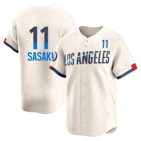 Youth Los Angeles Dodgers ＃11 Roki Sasaki Cream Limited 2024 City Connect Jersey