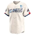 Youth Los Angeles Dodgers ＃11 Roki Sasaki Cream Limited 2024 City Connect World Series Champions Jersey