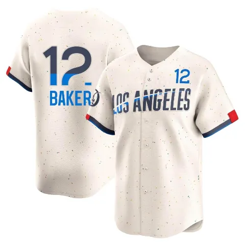 Youth Los Angeles Dodgers ＃12 Dusty Baker Cream Limited 2024 City Connect Jersey
