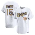 Youth Los Angeles Dodgers ＃15 Austin Barnes Gold Limited White 2025 Collection Jersey