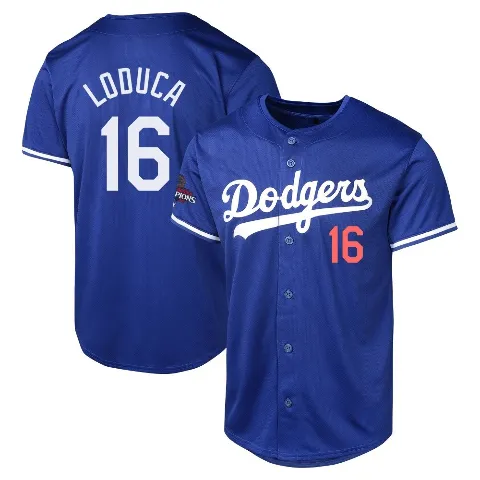 Youth Los Angeles Dodgers ＃16 Paul Loduca Royal Limited Alternate World Series Champions Jersey
