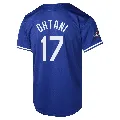 Youth Los Angeles Dodgers ＃17 Shohei Ohtani Royal Limited Alternate World Series Champions Jersey
