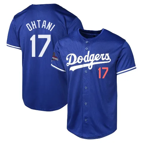Youth Los Angeles Dodgers ＃17 Shohei Ohtani Royal Limited Alternate World Series Champions Jersey