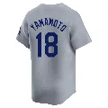 Youth Los Angeles Dodgers ＃18 Yoshinobu Yamamoto Gray Limited Away Jersey