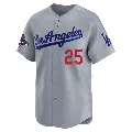 Youth Los Angeles Dodgers ＃25 David Freese Gray Limited Away World Series Champions Jersey