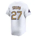 Youth Los Angeles Dodgers ＃27 Kevin Brown Gold Limited White 2025 Collection Jersey