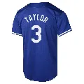 Youth Los Angeles Dodgers ＃3 Chris Taylor Royal Limited Alternate Jersey