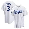 Youth Los Angeles Dodgers ＃3 Chris Taylor White Replica 2024 World Tour Seoul Series Home Jersey