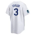 Youth Los Angeles Dodgers ＃3 Chris Taylor White Replica 2024 World Tour Seoul Series Home Jersey
