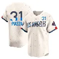 Youth Los Angeles Dodgers ＃31 Mike Piazza Cream Limited 2024 City Connect World Series Champions Jersey
