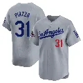 Youth Los Angeles Dodgers ＃31 Mike Piazza Gray Limited Away World Series Champions Jersey