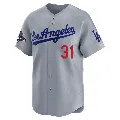 Youth Los Angeles Dodgers ＃31 Mike Piazza Gray Limited Away World Series Champions Jersey
