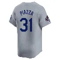 Youth Los Angeles Dodgers ＃31 Mike Piazza Gray Limited Away World Series Champions Jersey