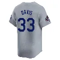 Youth Los Angeles Dodgers ＃33 Eric Davis Gray Limited Away World Series Champions Jersey