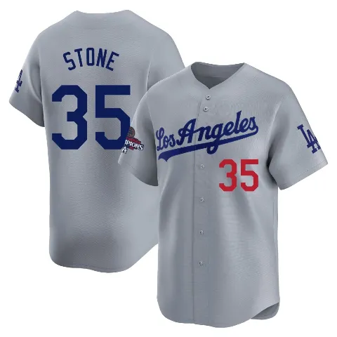 Youth Los Angeles Dodgers ＃35 Gavin Stone Gray Limited Away World Series Champions Jersey