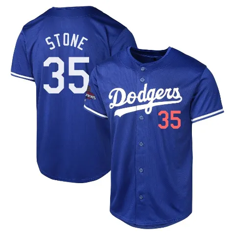 Youth Los Angeles Dodgers ＃35 Gavin Stone Royal Limited Alternate World Series Champions Jersey