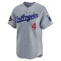 Youth Los Angeles Dodgers ＃4 Babe Herman Gray Limited Away World Series Champions Jersey