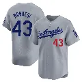 Youth Los Angeles Dodgers ＃43 Raul Mondesi Gray Limited Away Jersey