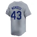 Youth Los Angeles Dodgers ＃43 Raul Mondesi Gray Limited Away Jersey