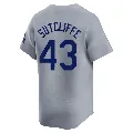 Youth Los Angeles Dodgers ＃43 Rick Sutcliffe Gray Limited Away Jersey