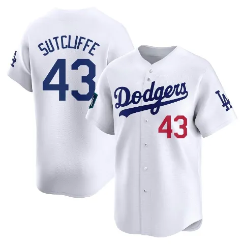Youth Los Angeles Dodgers ＃43 Rick Sutcliffe White Limited 2024 World Tour Seoul Series Home Jersey