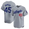 Youth Los Angeles Dodgers ＃45 Michael Kopech Gray Limited Away Jersey