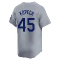 Youth Los Angeles Dodgers ＃45 Michael Kopech Gray Limited Away Jersey