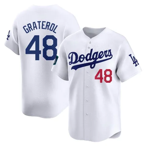 Youth Los Angeles Dodgers ＃48 Brusdar Graterol White Limited 2024 World Tour Seoul Series Home Jersey