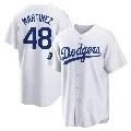 Youth Los Angeles Dodgers ＃48 Ramon Martinez White Replica 2024 World Tour Seoul Series Home Jersey