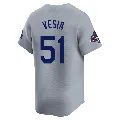 Youth Los Angeles Dodgers ＃51 Alex Vesia Gray Limited Away World Series Champions Jersey