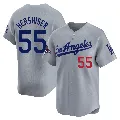 Youth Los Angeles Dodgers ＃55 Orel Hershiser Gray Limited Away World Series Champions Jersey