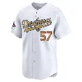 Youth Los Angeles Dodgers ＃57 Luis Garcia Gold Limited White 2025 Collection Jersey