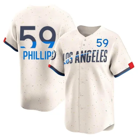 Youth Los Angeles Dodgers ＃59 Evan Phillips Cream Limited 2024 City Connect Jersey