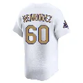 Youth Los Angeles Dodgers ＃60 Edgardo Henriquez Gold Limited White 2025 Collection Jersey