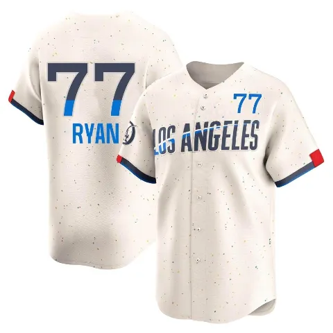 Youth Los Angeles Dodgers ＃77 River Ryan Cream Limited 2024 City Connect Jersey
