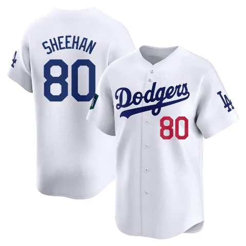 Youth Los Angeles Dodgers ＃80 Emmet Sheehan White Limited 2024 World Tour Seoul Series Home Jersey