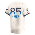Youth Los Angeles Dodgers ＃85 Dustin May Cream Limited 2024 City Connect World Series Champions Jersey