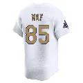 Youth Los Angeles Dodgers ＃85 Dustin May Gold Limited White 2025 Collection Jersey