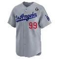 Youth Los Angeles Dodgers ＃99 Joe Kelly Gray Limited Away 2024 World Series Jersey