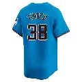 Youth Miami Marlins ＃38 Jesus Tinoco Blue Limited Alternate Jersey