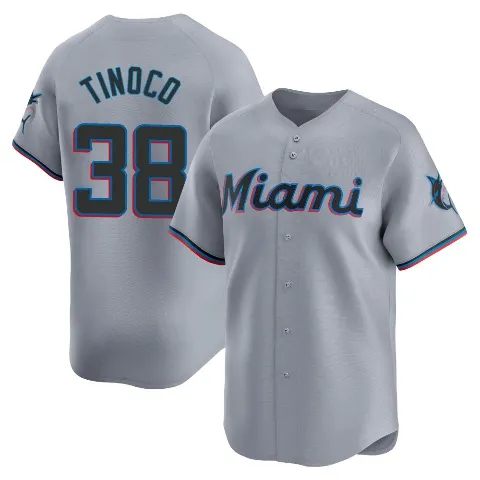 Youth Miami Marlins ＃38 Jesus Tinoco Gray Limited Road Jersey