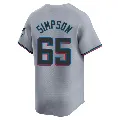 Youth Miami Marlins ＃65 Josh Simpson Gray Limited Road Jersey