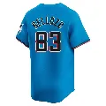 Youth Miami Marlins ＃83 Valente Bellozo Blue Limited Alternate Jersey