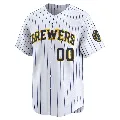 Youth Milwaukee Brewers ＃00 Carlos Rodriguez White Limited Alternate Jersey