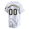 Youth Milwaukee Brewers ＃00 Carlos Rodriguez White Limited Alternate Jersey