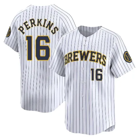 Youth Milwaukee Brewers ＃16 Blake Perkins White Limited Alternate Jersey