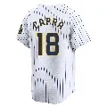 Youth Milwaukee Brewers ＃18 Vinny Capra White Limited Alternate Jersey