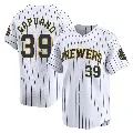 Youth Milwaukee Brewers ＃39 Chris Capuano White Limited Alternate Jersey
