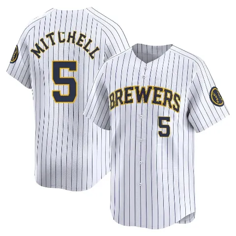 Youth Milwaukee Brewers ＃5 Garrett Mitchell White Limited Alternate Jersey
