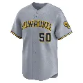 Youth Milwaukee Brewers ＃50 Payton Henry Gray Limited Away Jersey